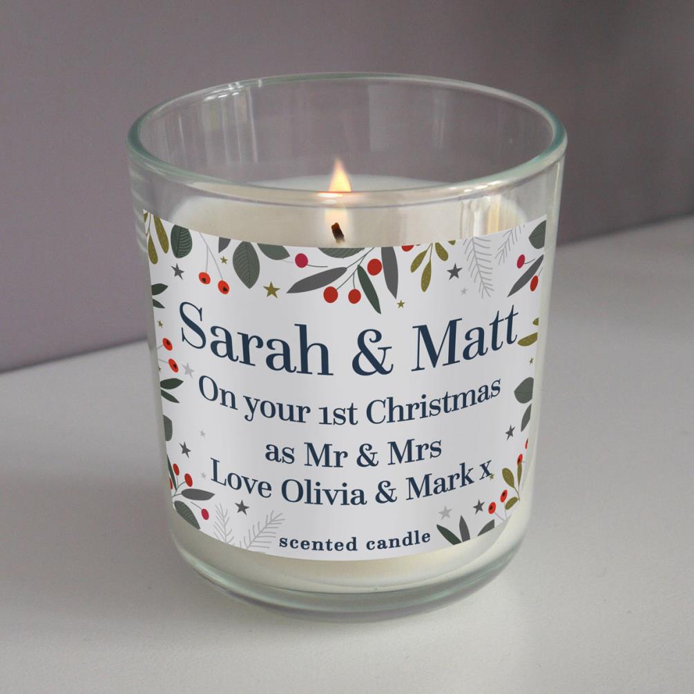 Personalised Festive Christmas Scented Jar Candle Extra Image 1